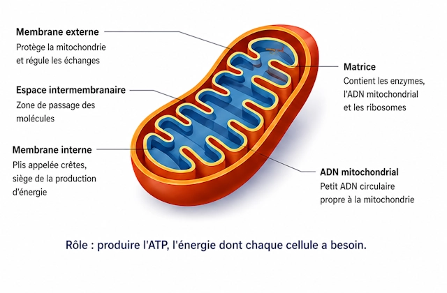 anatomie vieillissement mitochondries